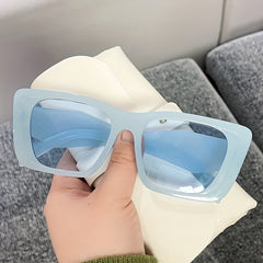 Y2K Jelly Square Sunglasses UV400 Beach Party Shades