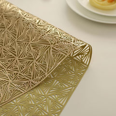 Rectangular Hollow Grid Plastic Placemats - Table Mat Insulation