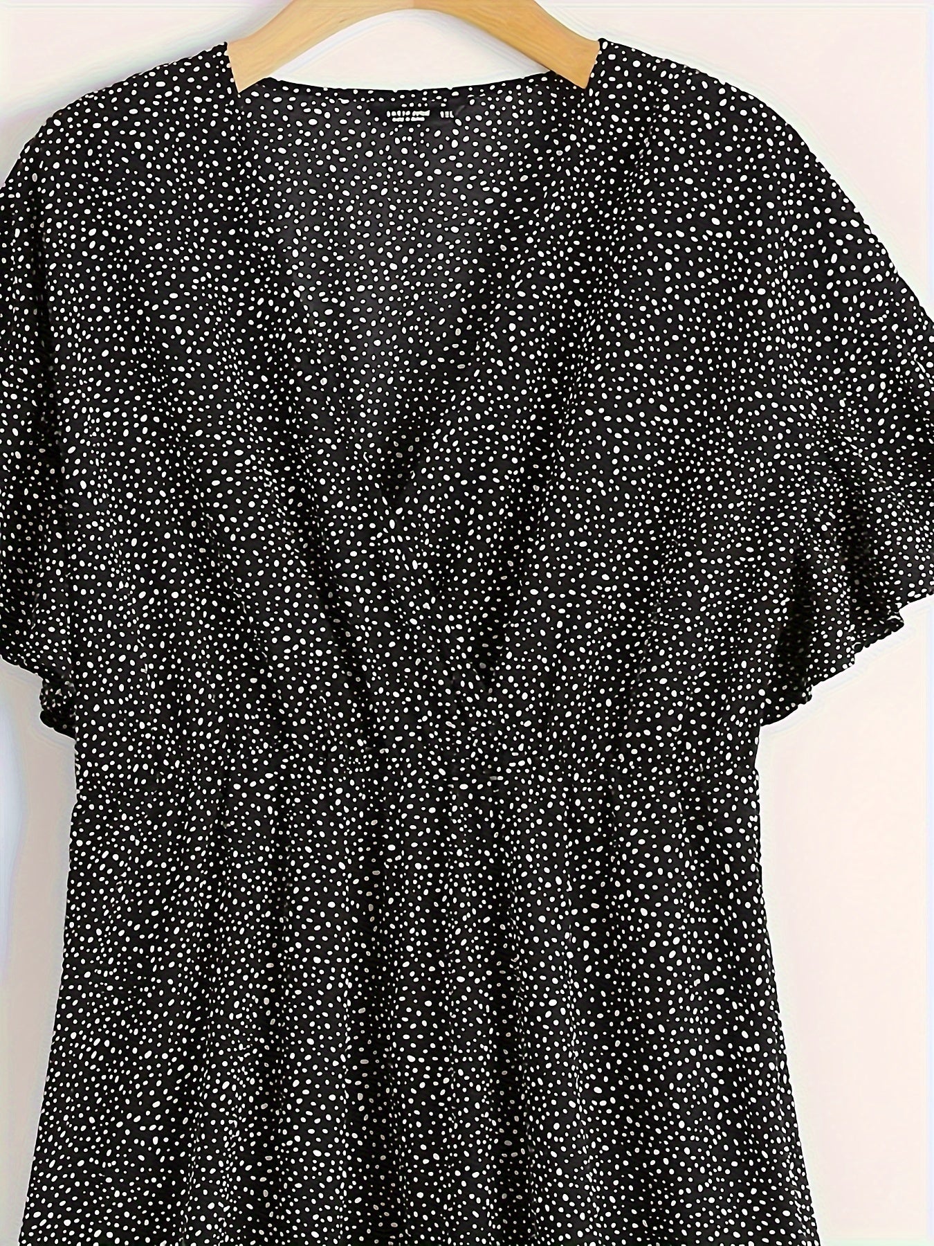Boho Dress Women's Plus Dot Print Short Sleeve Dress