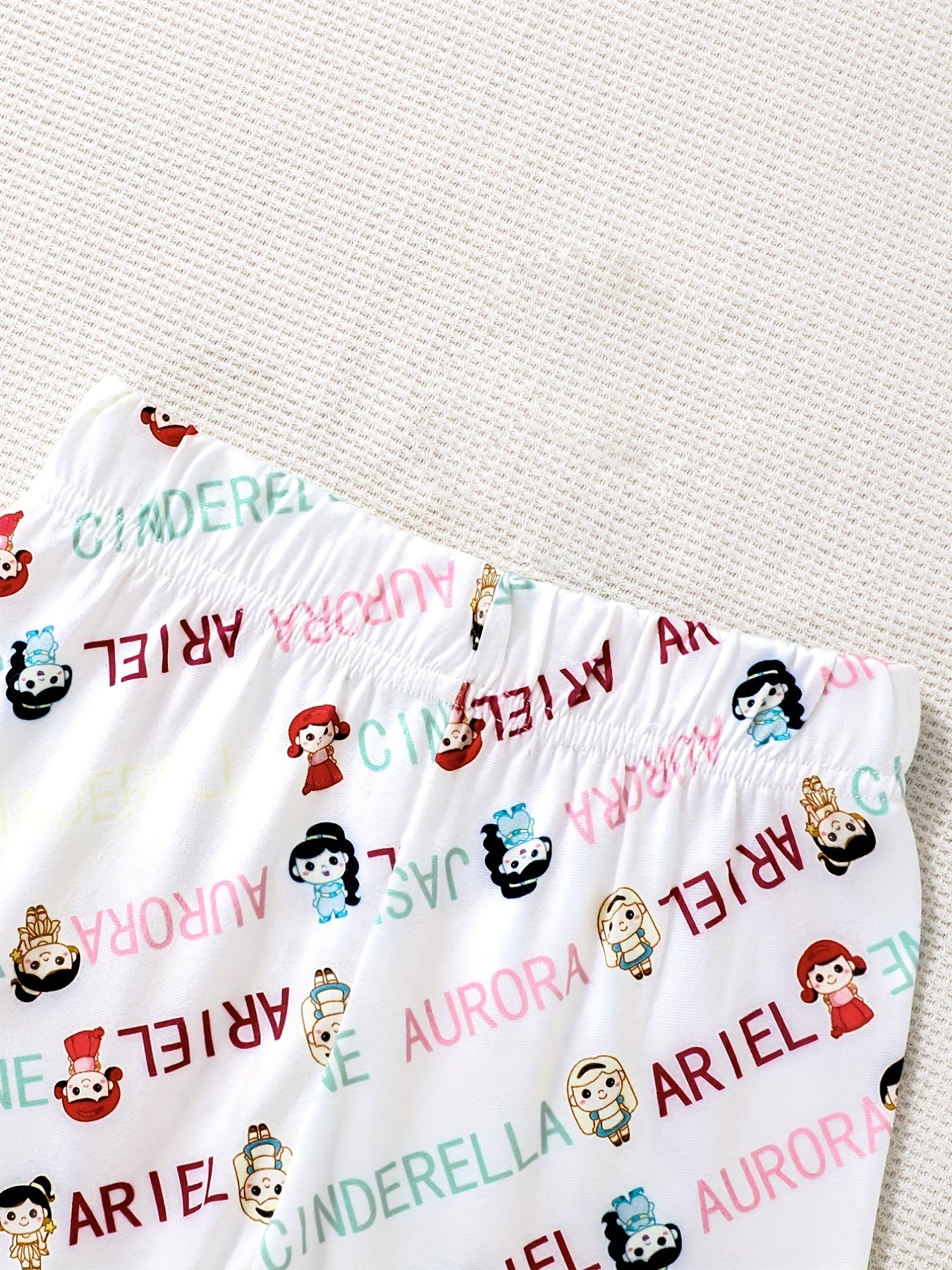 5pcs Girls Cartoon Print Bike Shorts & Stretchy Casual Shorts For Kids
