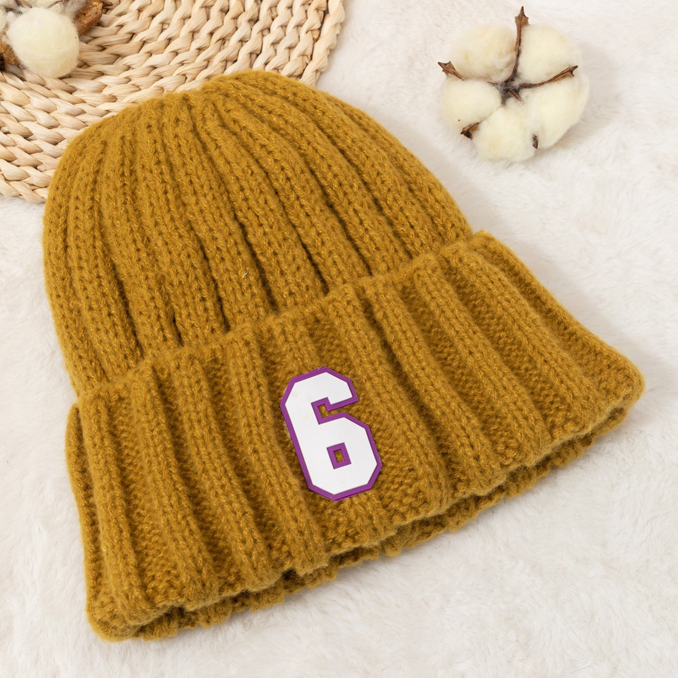 Winter Knit Beanie Cap Solid Color Crochet Unisex Hat