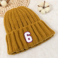Winter Knit Beanie Cap Solid Color Crochet Unisex Hat