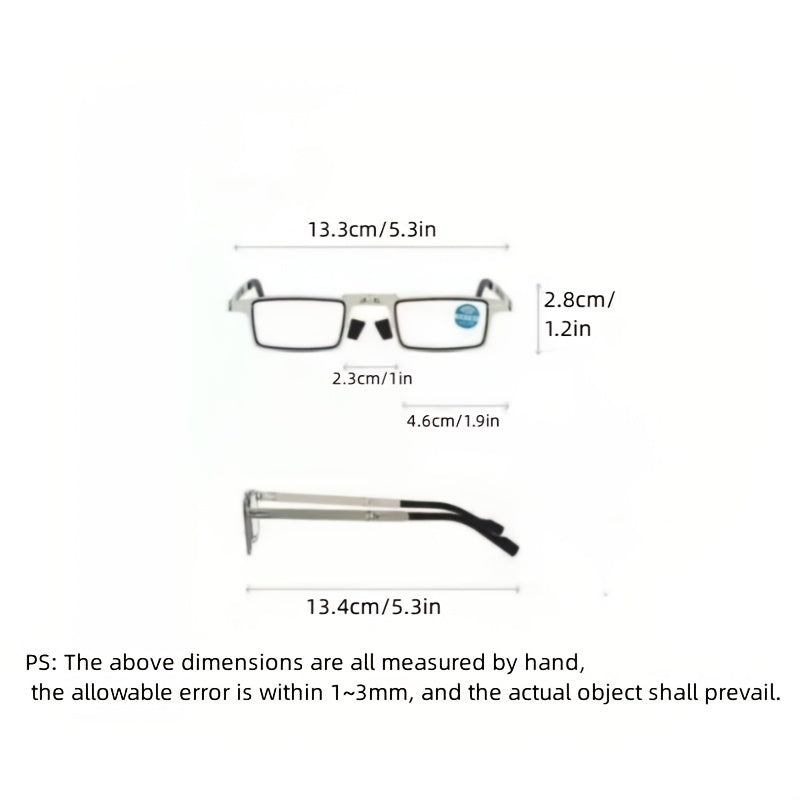 Middle Aged Elderly Folding Reading Glasses Anti Light Ultra light