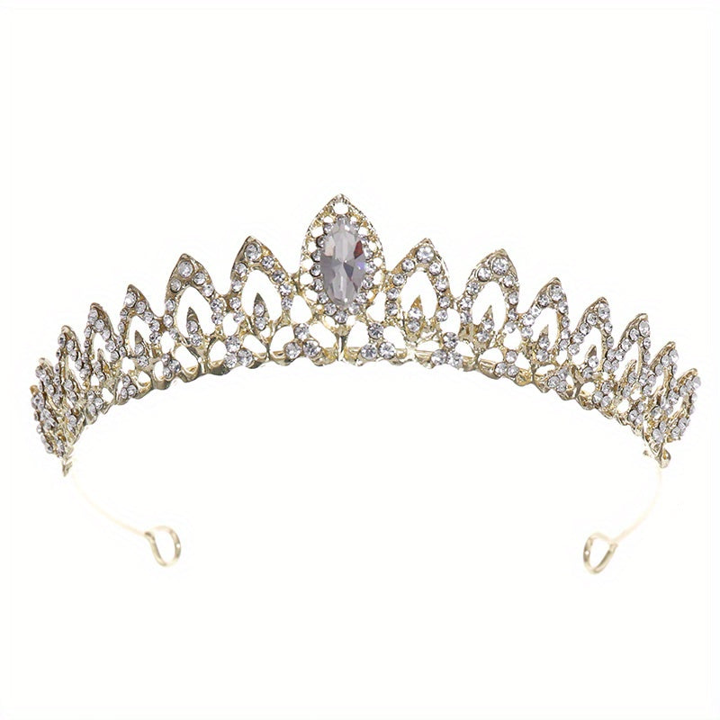 Princess Crown Rhinestone Headwear for Girls Birthday Party Dress Up