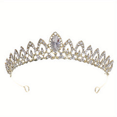 Princess Crown Rhinestone Headwear for Girls Birthday Party Dress Up