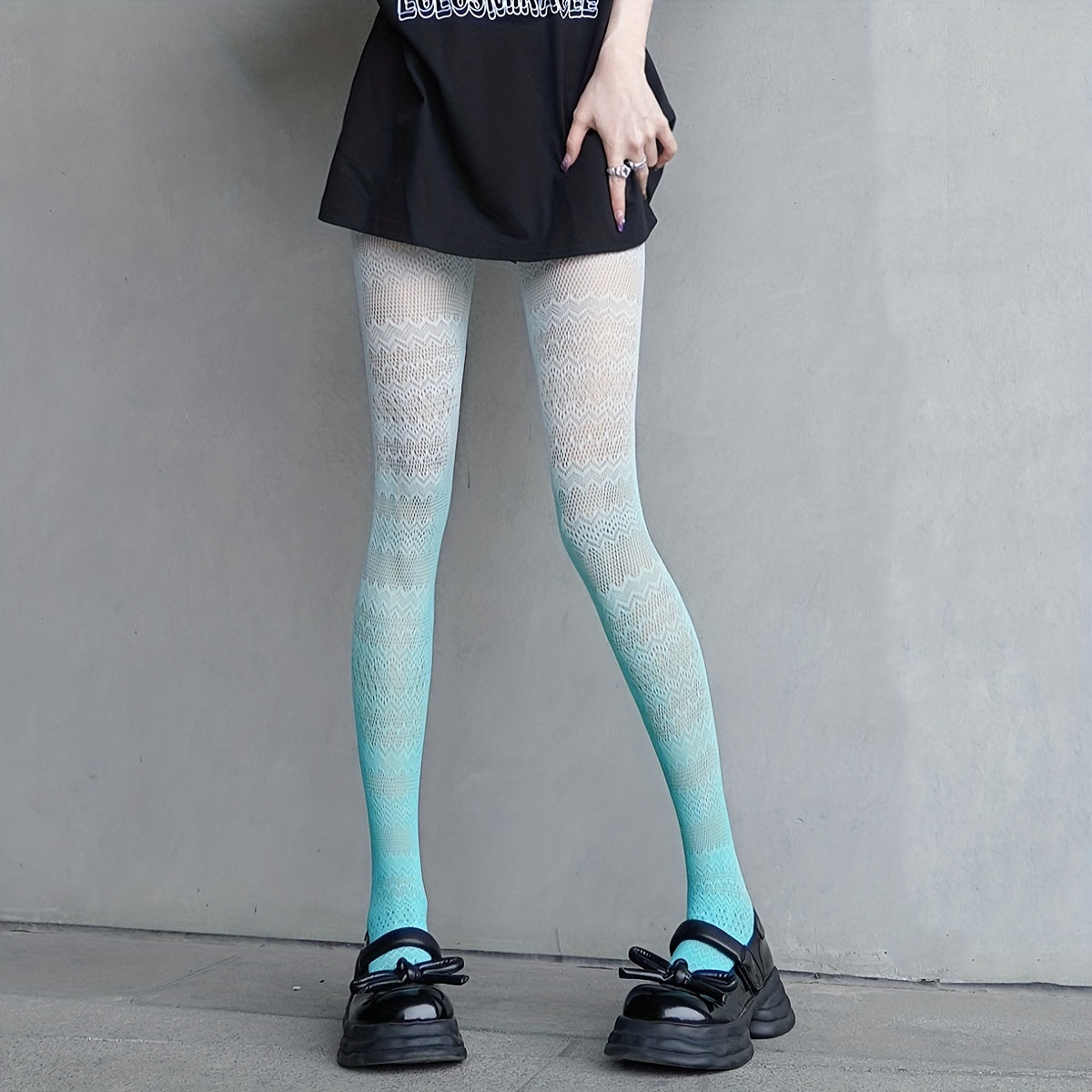Jacquard Fishnet Tights High Waist Pantyhose