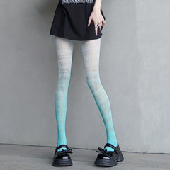 Jacquard Fishnet Tights High Waist Pantyhose