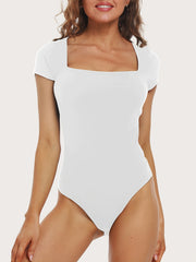 Women's Square Neck Short Sleeve Bodysuit