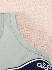 Dino Cartoon Tank Top & Shorts - Kids Summer Outfit