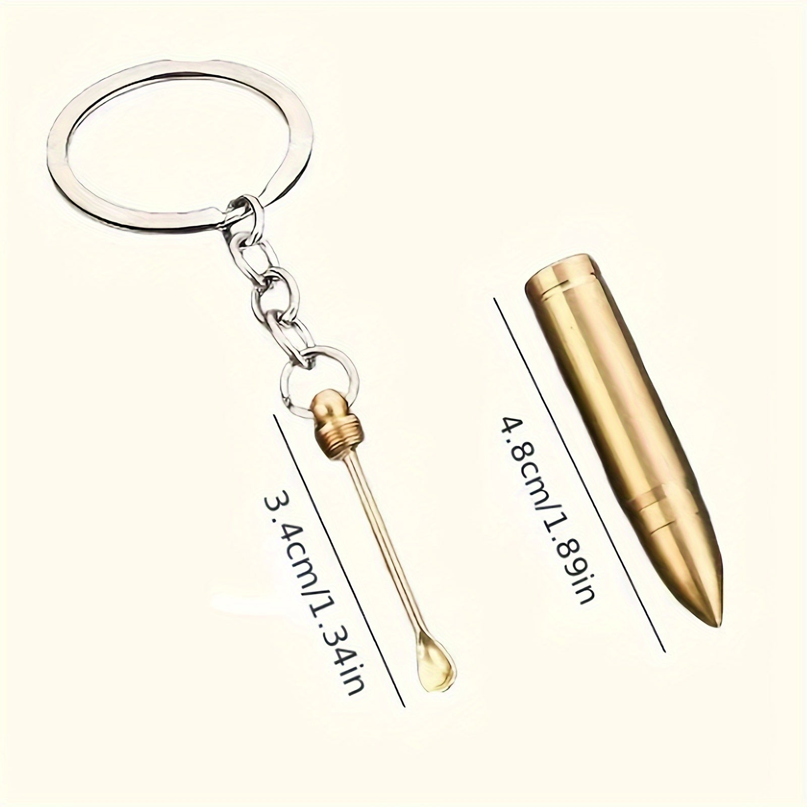 Mini Bullet Ear Spoon 2-in-1 Whistle Backpack Keychain