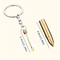Mini Bullet Ear Spoon 2-in-1 Whistle Backpack Keychain