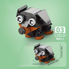 Pet Dog Animal Series Micro Blocks Toy Set