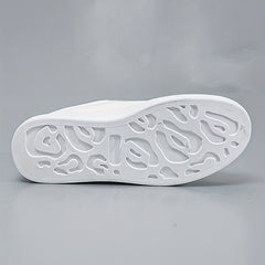 Women's Rose Pattern Skate Shoes Lace Up Thick Sole Flat Shoes