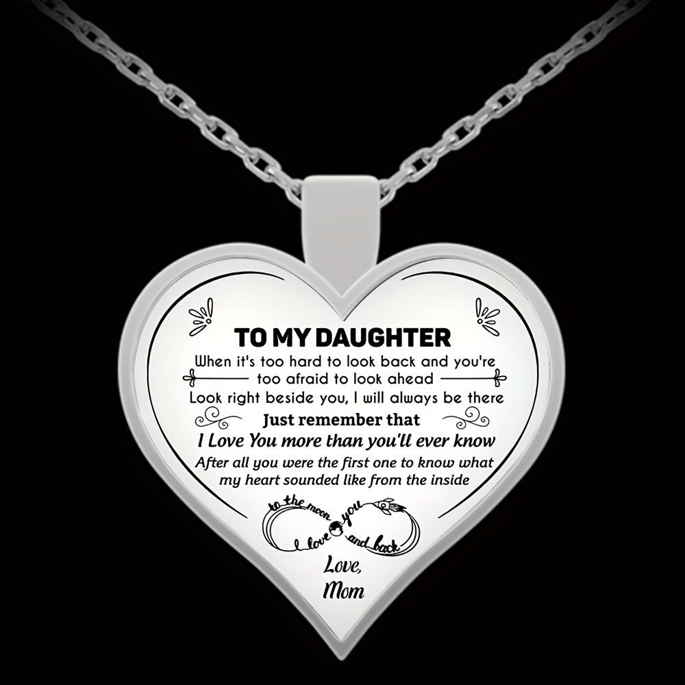 Heart Shaped Pendant Necklace for Daughter