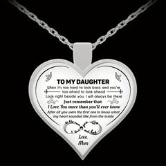 Heart Shaped Pendant Necklace for Daughter