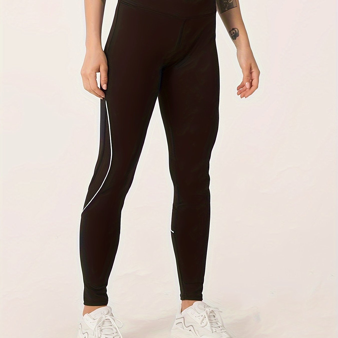 High Waist Mesh Stitching Yoga Leggings Butt Lifting Fitness Tights