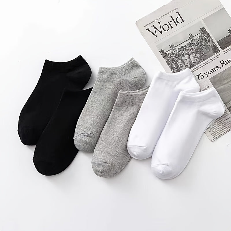10 Pairs Men's Cotton Crew Socks for Sports