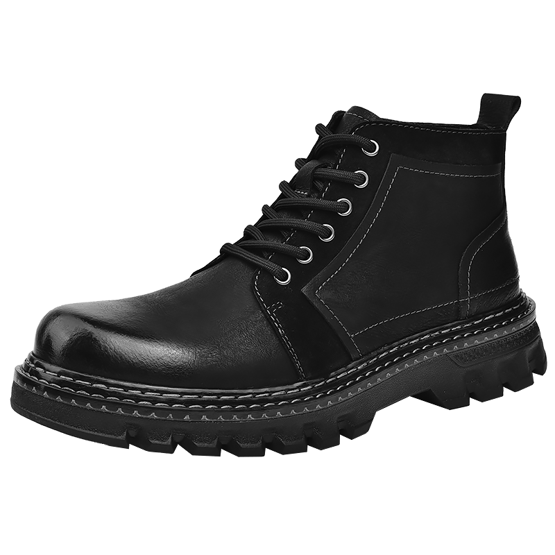 Men's Vintage Style Service Boots Casual Lace up Walking Shoes