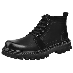 Men's Vintage Style Service Boots Casual Lace up Walking Shoes
