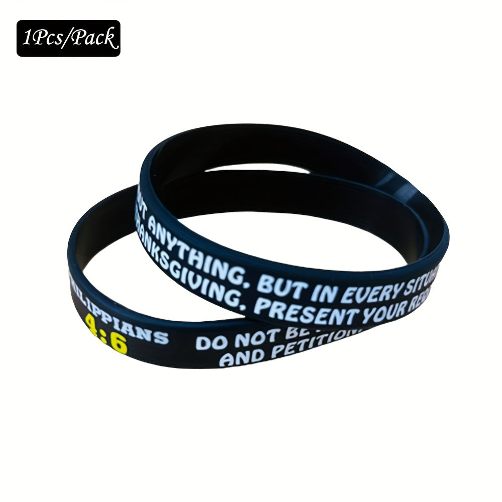 Bible Silicone Bracelet Waterproof Wristband Inspirational Religious Jewelry