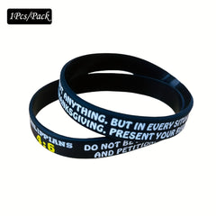 Bible Silicone Bracelet Waterproof Wristband Inspirational Religious Jewelry