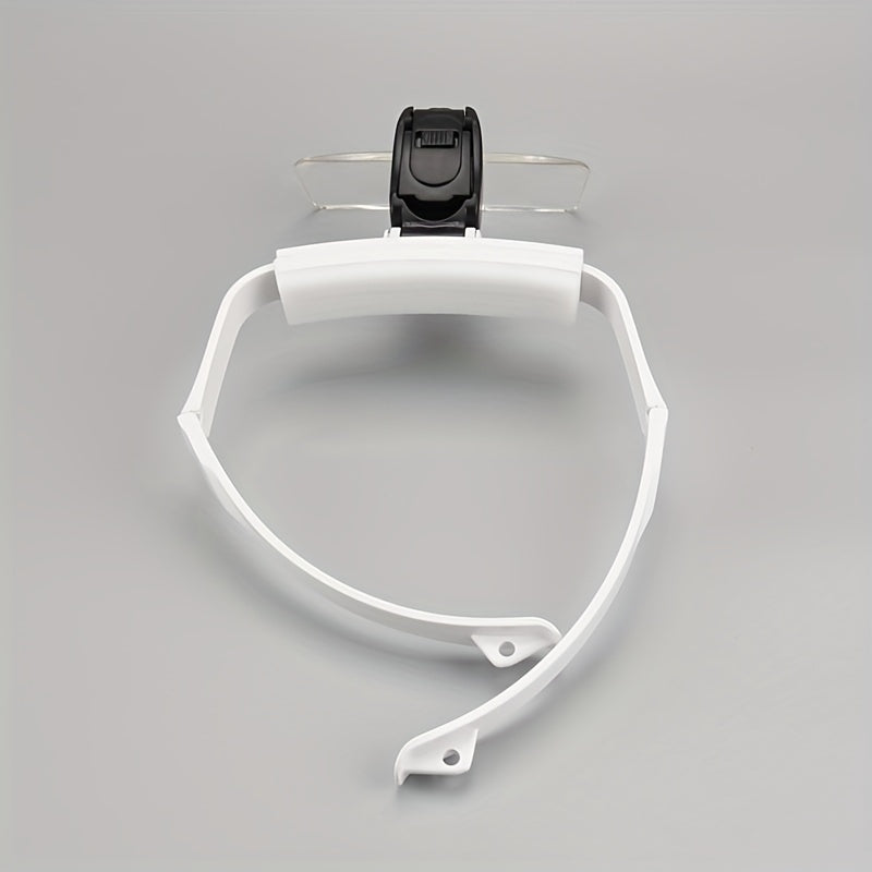 Head Mounted Magnifier With 2 LED Lights Hands Magnifier