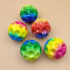 Colorful Bouncy Ball Moon Shape High Bouncing Space Ball