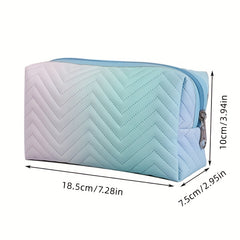 Waterproof Ombre Makeup Bag for Women Portable Travel Cosmetic Bag