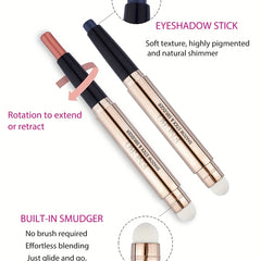 Long Lasting Matte & Shimmer Eyeshadow Pencil With Sponge Head