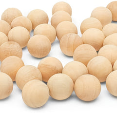 Wooden Balls Unfinished Round Wood Balls for Crafts DIY Projects