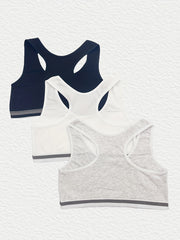 4pcs Girls Cotton Anti-Convex Bras Female Elastic Crop Top Vests
