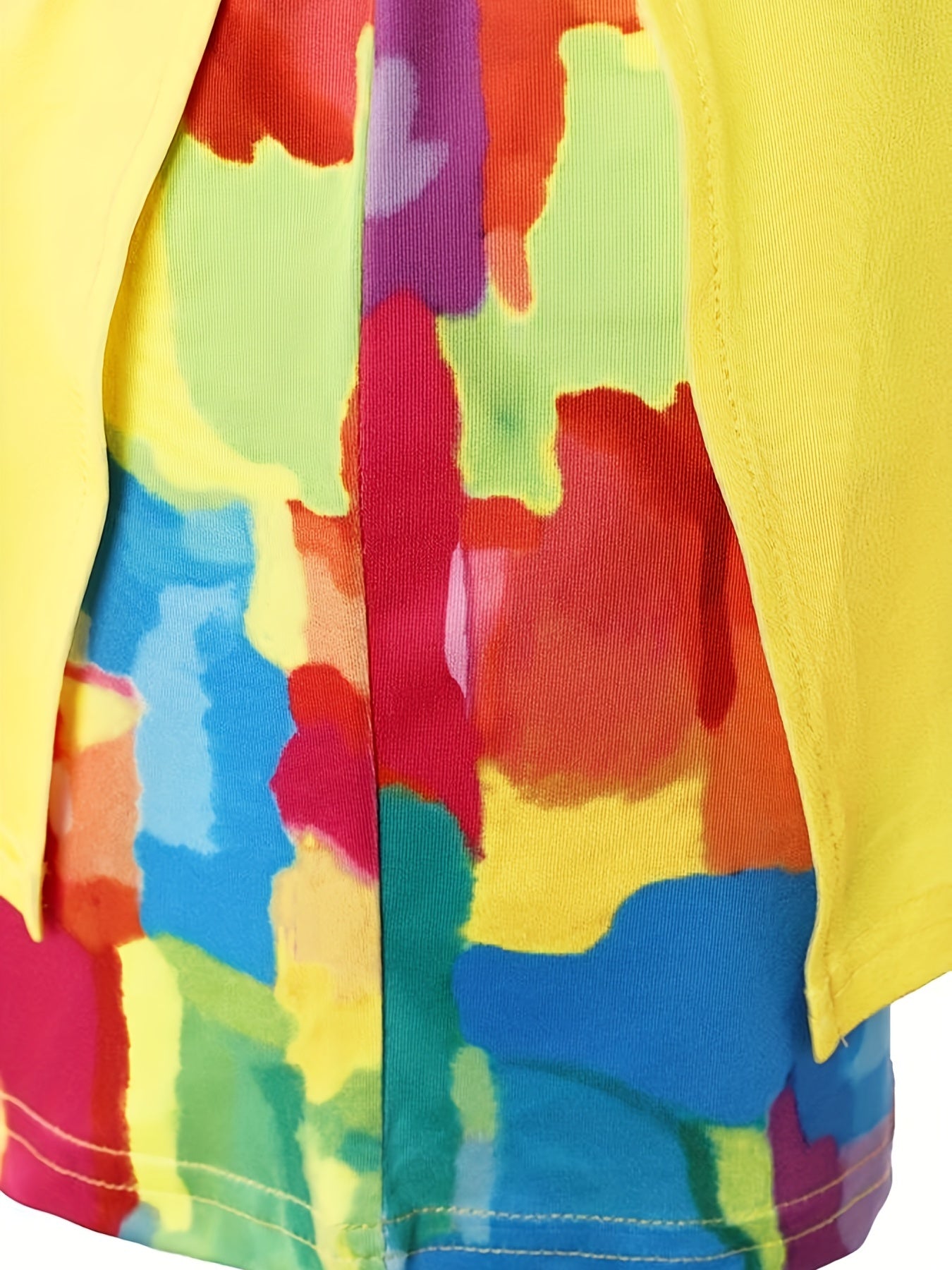 Queen Print Tee & Colorful Shorts Set Women's Outfit