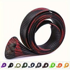 5/10pcs Braided Mesh Fishing Rod Sleeve Sea Fishing Cover Casting Spinning Rod