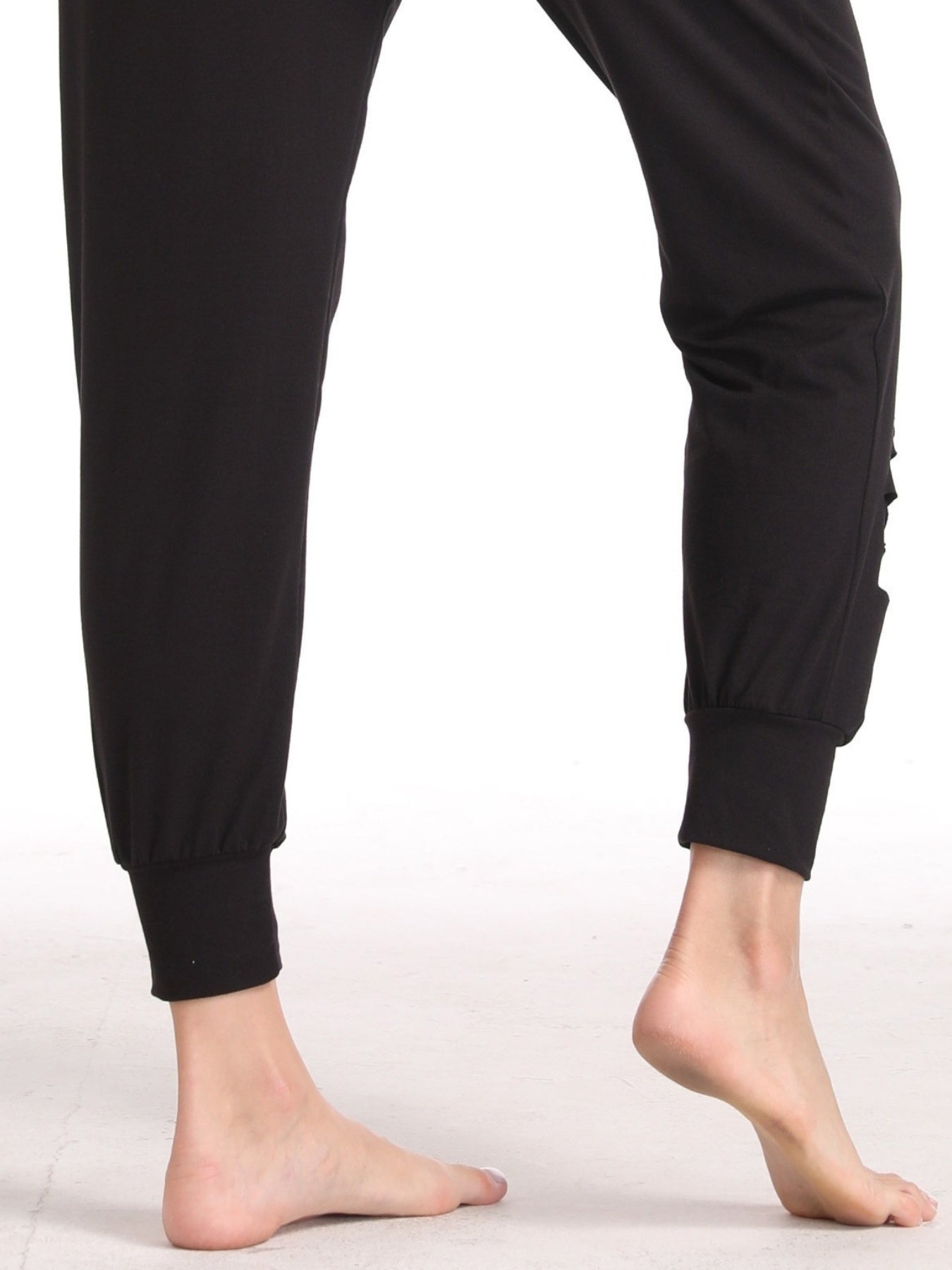 Women's Hollow Loose Yoga Running Trousers Breathable Sports Fitness Pants