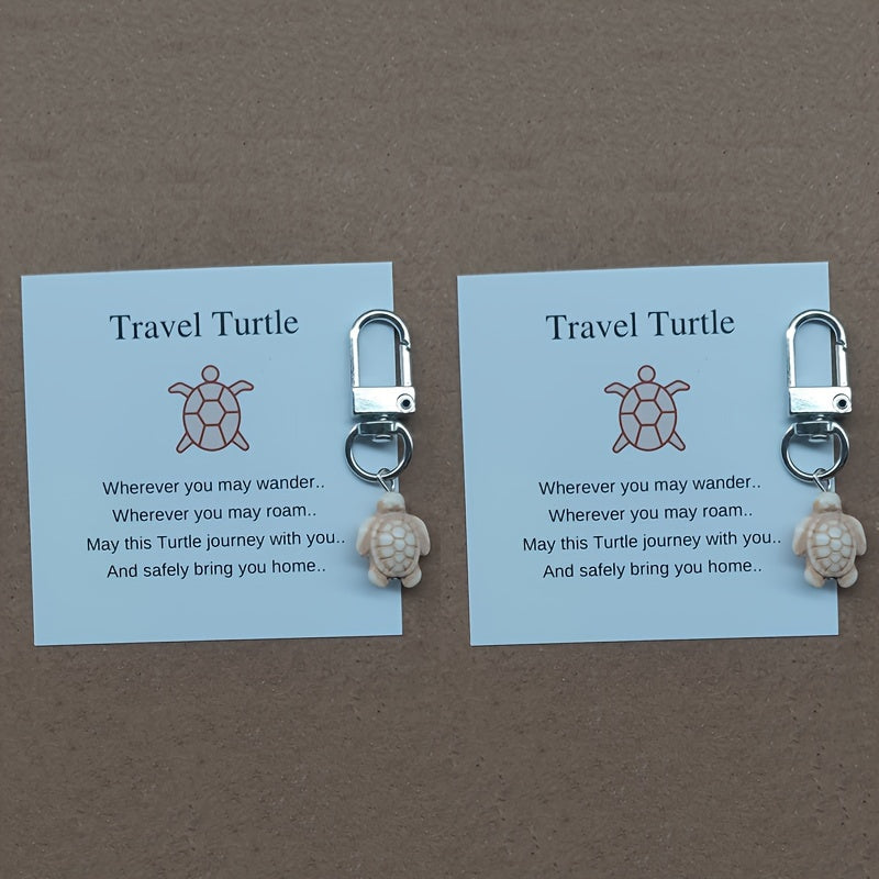 Travel Turtle Keychain Small Keyring Bag Purse Charm