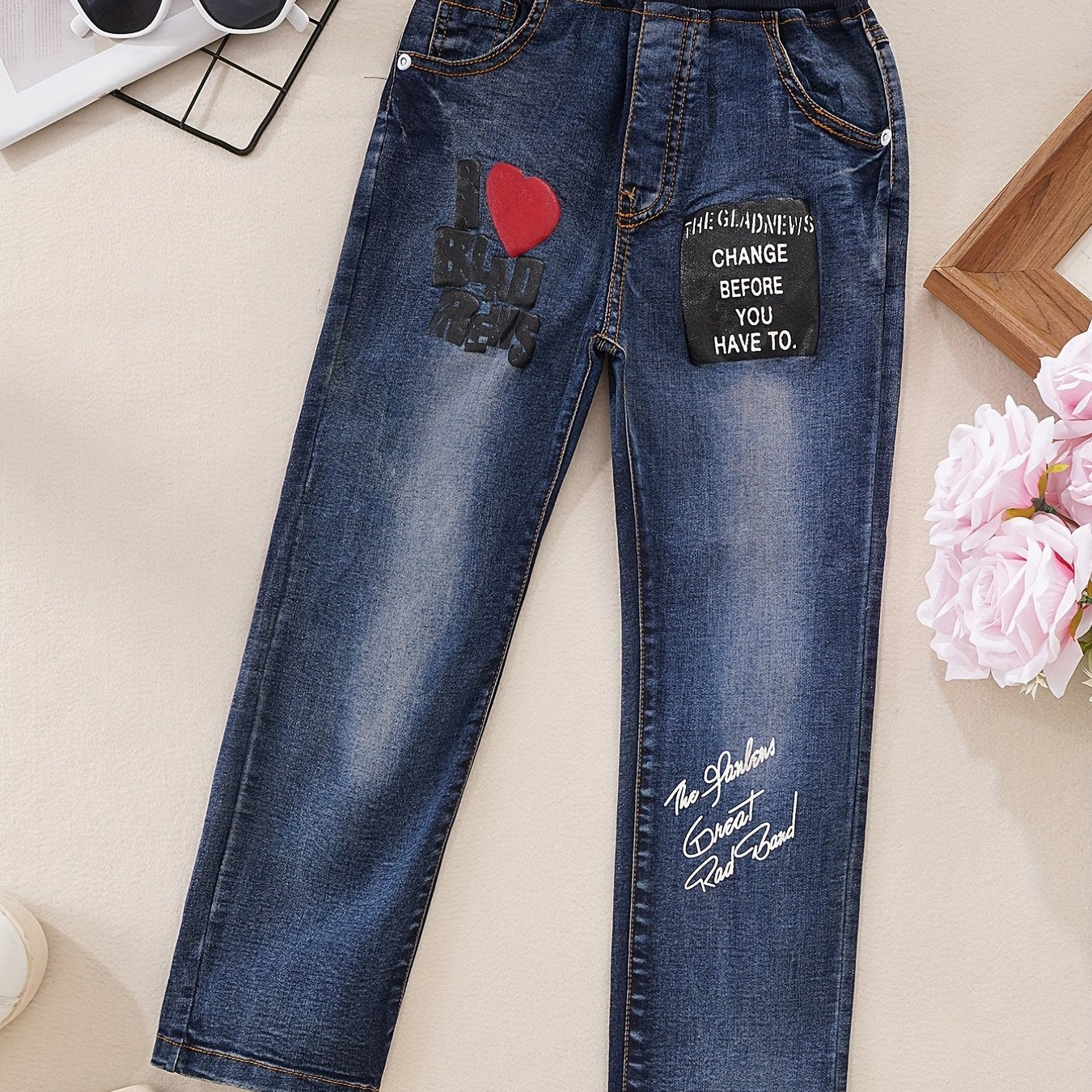Boys Casual Denim Pants With Pocket for Spring and Autumn