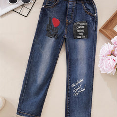 Boys Casual Denim Pants With Pocket for Spring and Autumn