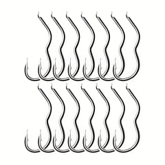12pcs High Carbon Steel Fishing Hook for Carp Fishing Sizes 0-13