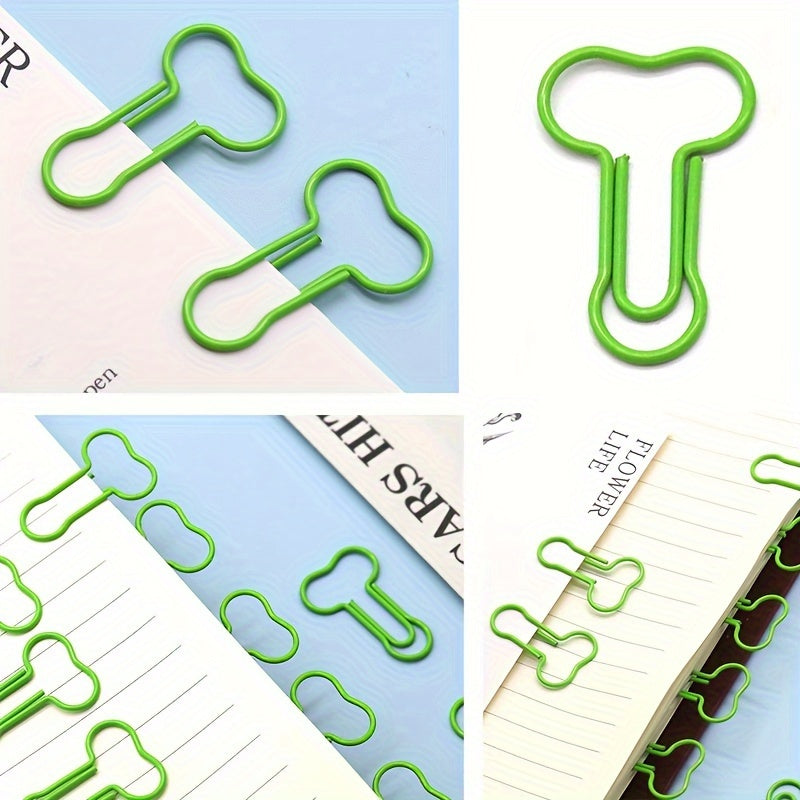 20pcs Plastic coated Wire Paper Clips Cartoon colored Paper Clips Stationery