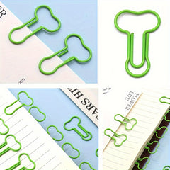 20pcs Plastic coated Wire Paper Clips Cartoon colored Paper Clips Stationery
