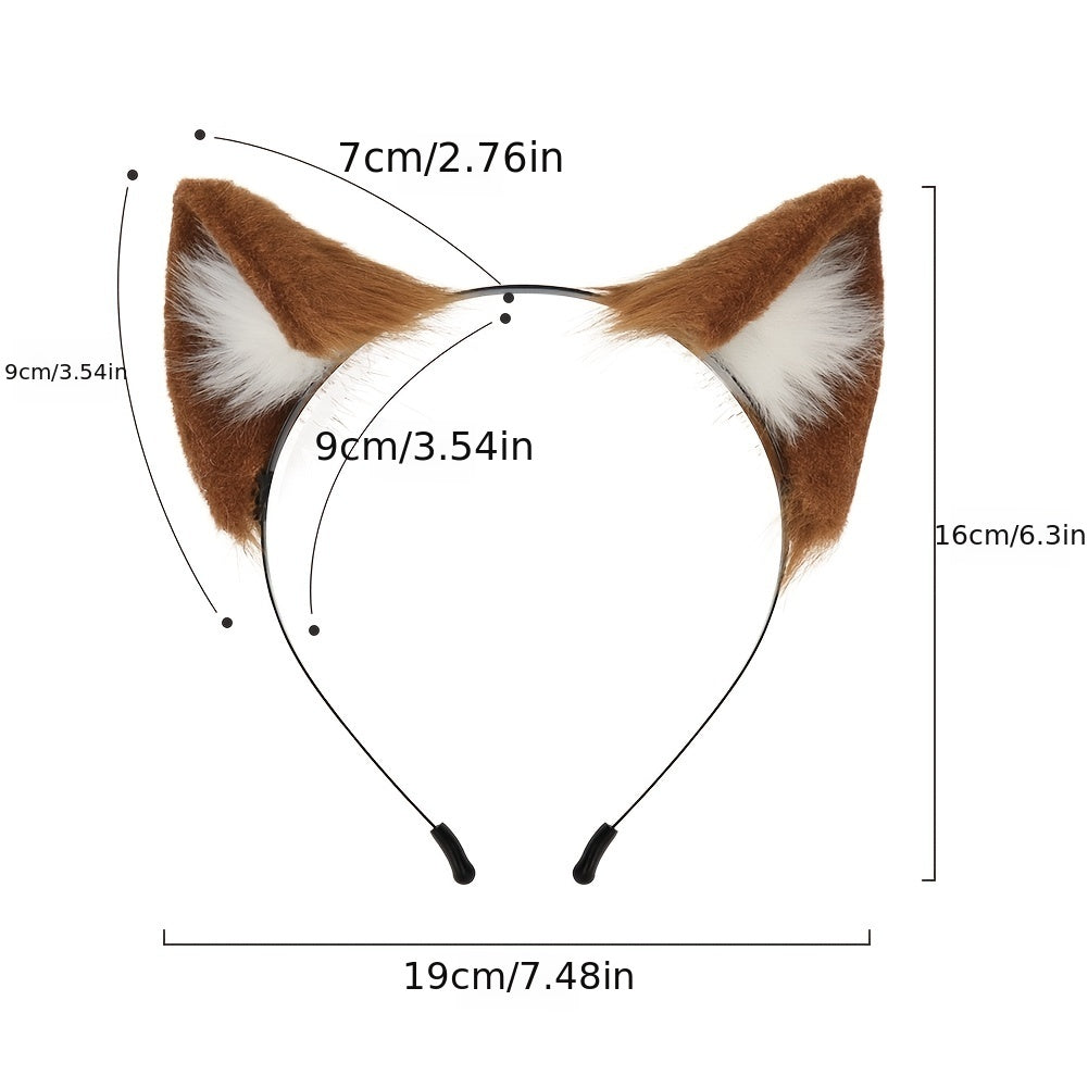 Cat Ear Hair Hoop Plush Headwear for Live Photo Props
