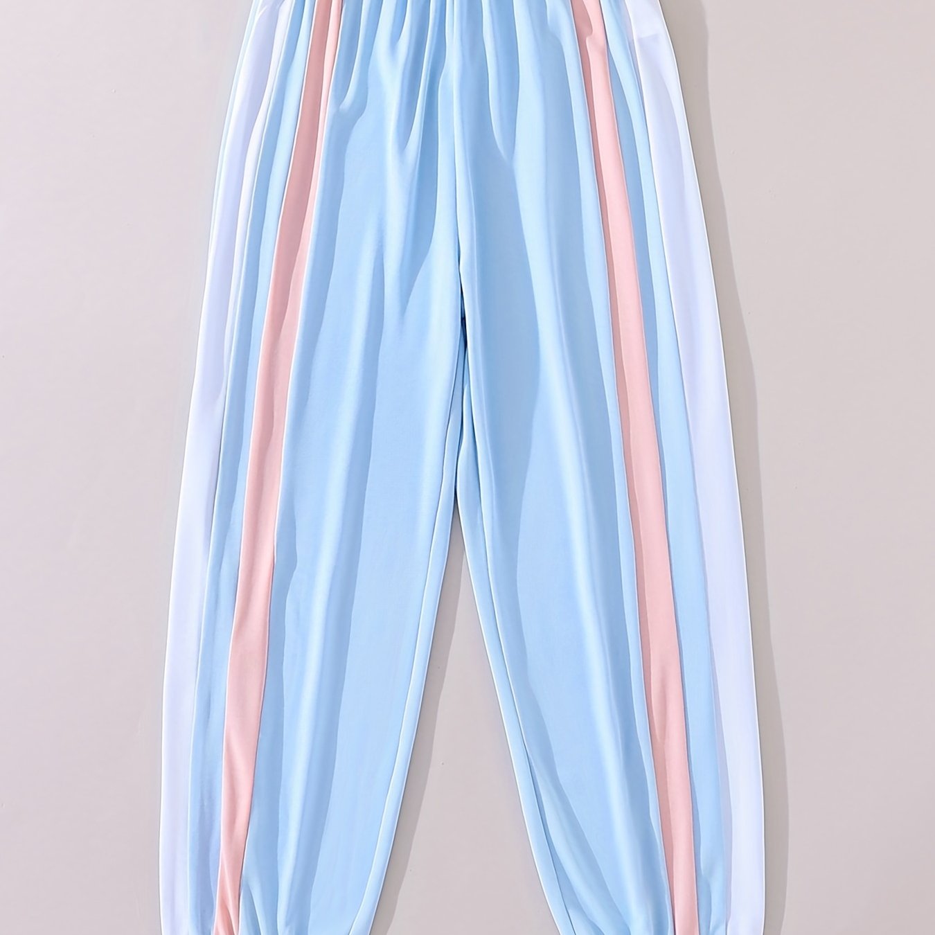 Kid Teen Girls Striped Sports Casual Active Trousers