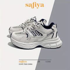 Chunky Platform Athletic Running Shoes Lace Up Casual Sneakers
