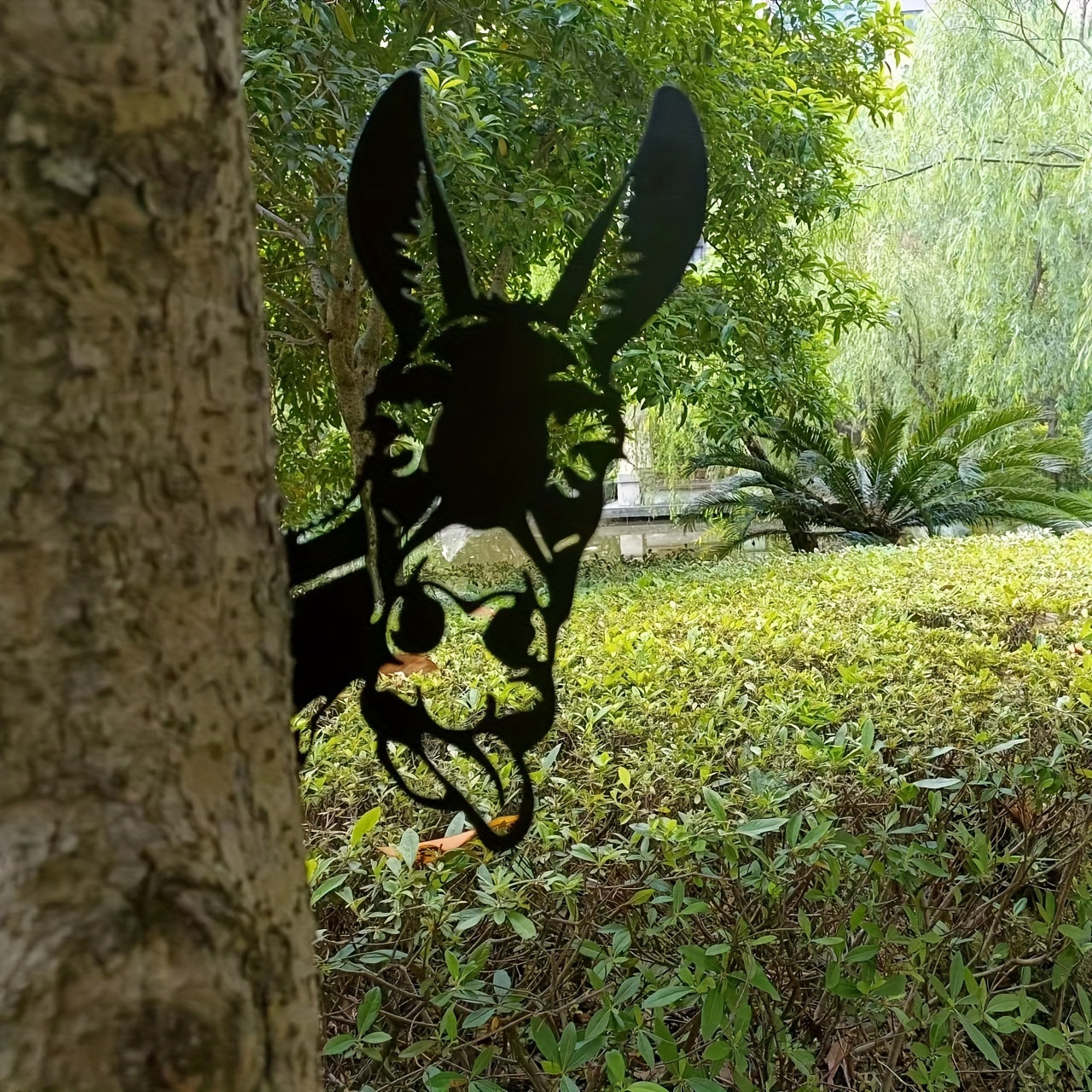 Donkey Tongue Out Silhouette Farmhouse Garden Decor