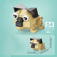 Pet Dog Animal Series Micro Blocks Toy Set