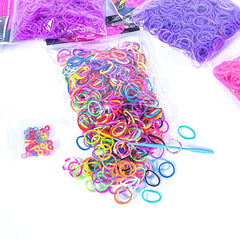 600pcs Coloured Elastic Bands Rubber Bands for Children Hair