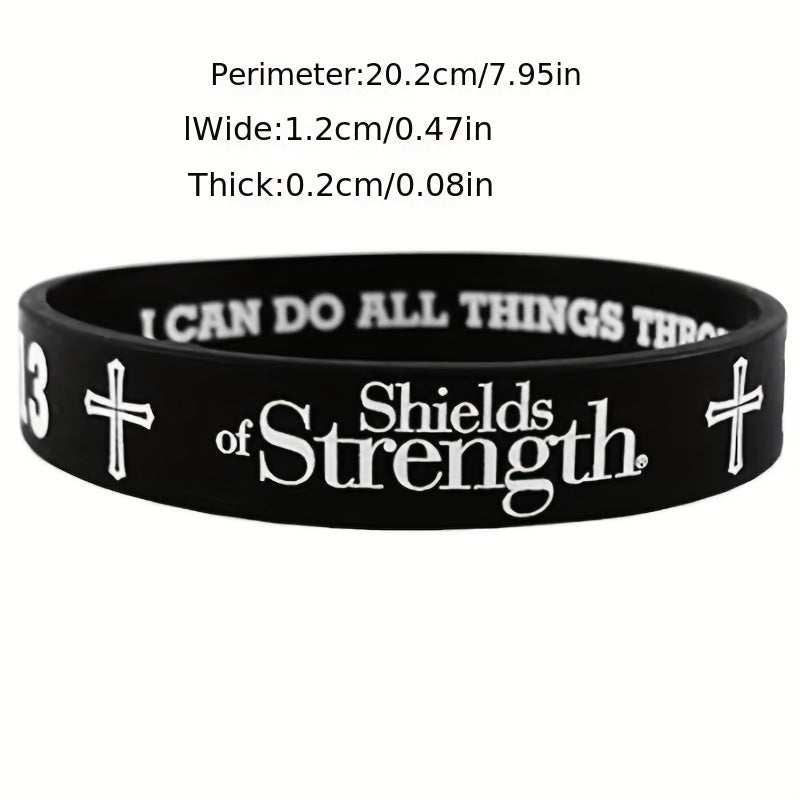 Bible Pattern Silicone Bracelet Rubber Wristband