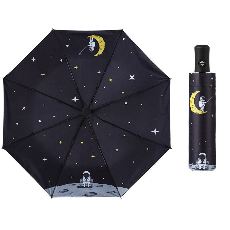 Automatic 3-fold Astronaut Umbrella UV Protection