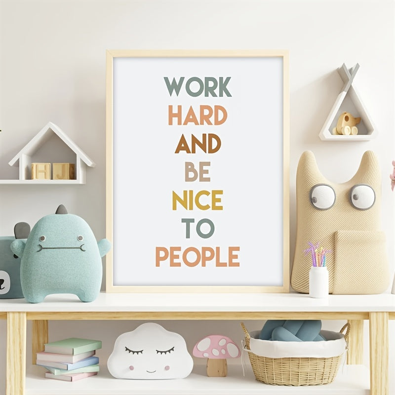 Be Kind Work Hard Wall Decor 8x10in