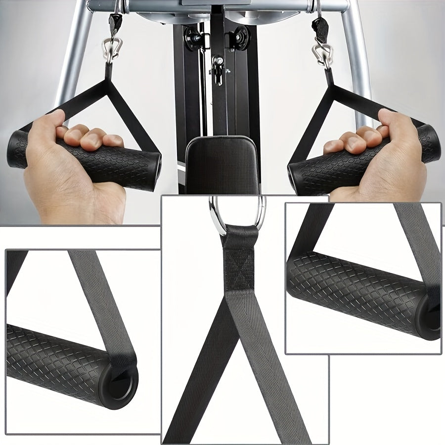 Resistance Band Set with Rubber Handles for Yoga Strength Training